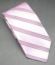 BROOKS BROTHERS Silk Tie Pink STRIPE Made USA 58" x 3.125" New Other WOW 2