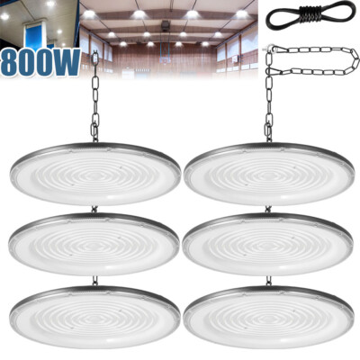 6 Pack 800W Led UFO High Bay Light 800 Watts Commercial Factory Warehouse Light