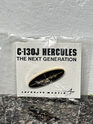 New Lockheed Martin C-130J Super Hercules Hat / Lapel Pin w/ Clutch Back