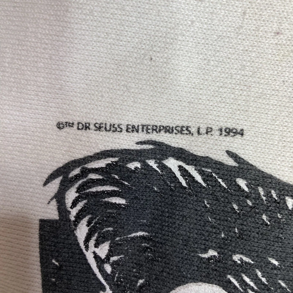 Suéter Gato en el Sombrero Niños Grande De Colección Años 90 Dr Seuss Dibujos Animados Película Pullover Foto 4 de 4