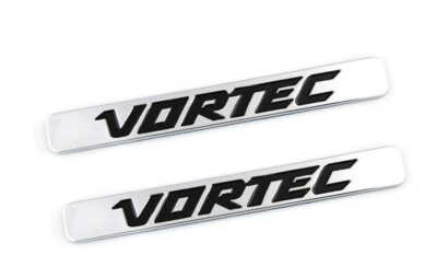 2PCS VORTEC EMBLEMS 3M TAPE BADGES NAMEPLATE REPLACEMENT FOR SILVERADO SIERRA