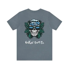 Outlaw Surf Skeleton Wave Brain T-Shirt