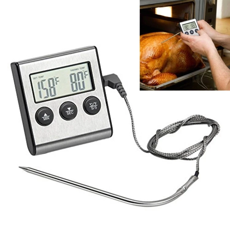 Digital Kitchen Oven Thermometer with Timer, Probe, and 1m Sensor Cable
Opens in a new window or tab