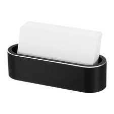 Business Card Holder for Desk, Metal Name Card Organizer, Black