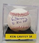 KEN GRIFFEY SR. AUTOGRAPHED BASEBALL  1980 All-Star Game MVP Inscription TRISTAR