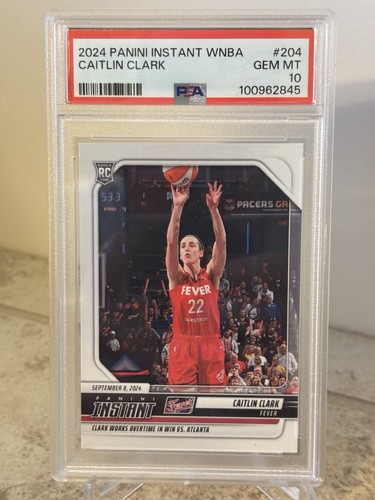 2024 Panini Instant WNBA Caitlin Clark #204 (RC) PSA 10 GEM-MT FEVER