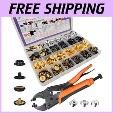 Heavy Duty Snap Fasteners Kit - 100 Sets