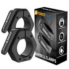 Forcefree Barbell Clips Pair , Clamps, Quick Release Olympic Black