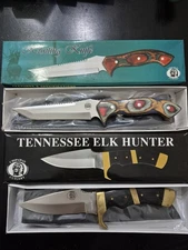 Chipaway Cutlery Tennessee Elk Hunter And Hunting Knife Fixed Blade Pair