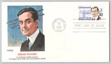 Garden City, NY Alfred V. Verville Airmail First Day Cover, 33c, Modern 1985