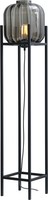 Stehleuchte Glas Metall Klein 138 Cm Schwarz E27 Wohnzimmer Stehlampe Elya