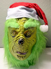 The Grinch Full Head Latex Mask Xmas Hat Monster Adult Costume Christmas Cosplay