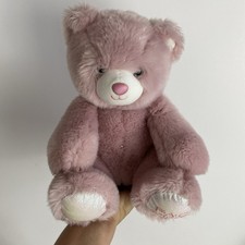 FAO Schwarz Dusty Pink Sparklers Teddy Bear Plush Stuffed Animal Brass Tag 10"