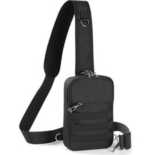 Sling Bag, Tactical Anti Theft Crossbody Bag with Zipper Lock RFID EDC Small ...