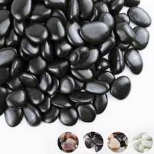 Black Pebbles 2lbs for Indoor Plants, Aquarium, Vase Filler  Landscaping