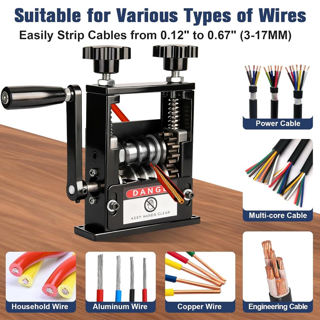 Manual & Electric Wire Stripping Machines Cable Stripper Scrap Copper Recycling 4