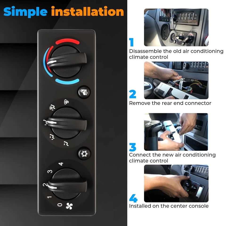 Panel módulo de control climático aire acondicionado Peterbilt 385 386 2006-2015 Q21-6012 NUEVO Foto 2 de 4