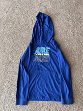 Nike Boys Blue Hoodie Size Small Sports Logo Hooded, Lightweight Hoodie