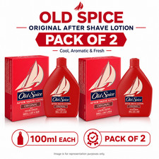 Old Spice Original After Shave Lotion 100ml x 2 Men Cool Aromatic Fresh ASL