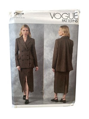 Vogue Patterns V2056 Misses' Jacket Skirt Suit Y5 (18-26) Classic Tailored Uncut