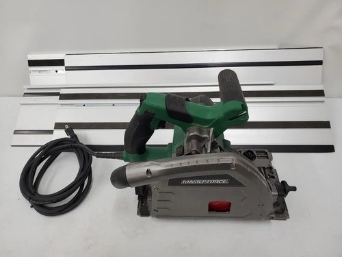Masterforce 10-Amp Corded 6-1/2" Plunge Cut Circular Saw Kit w/110" Guide Track