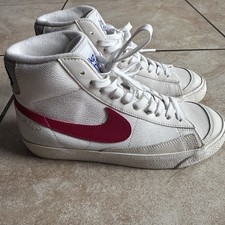 Nike Blazer mid  77 White Red Big Kids Size 5 Women  s 6.5
