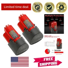 High-Capacity 4.0Ah 12V Lithium-Ion Batteries Compatible with 48-11 Models