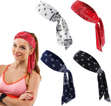 4PCS Men  Women Sweatband Headband Athletic Hair Bands for Sports Yoga Workout
