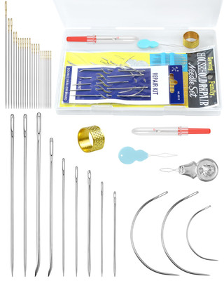 Heavy Duty Hand Sewing Needles Set - Large Eye Leather Sewing Needles for Han...