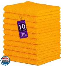 DecorRack 10 Pack 100 Cotton Wash Cloth, Luxurious Soft, 12 x 12 inch Ultra