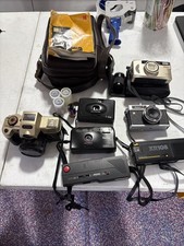 Lot Of 7 Misc Cameras, Film, Bags Etc , Conditions Unknown