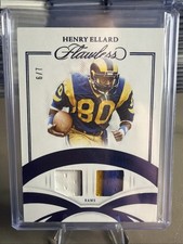 2025 Flawless Henry Ellard 3 Color Dual Patch #’d 6/7 Los Angeles Rams Great!