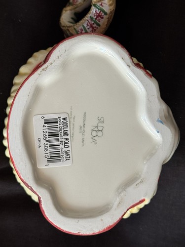 Studio Nova ~WOODLAND HOLLY  SANTA~ CHRISTMAS Creamer/ Sugar Bowl   NEW IN BOX - Picture 22 of 24