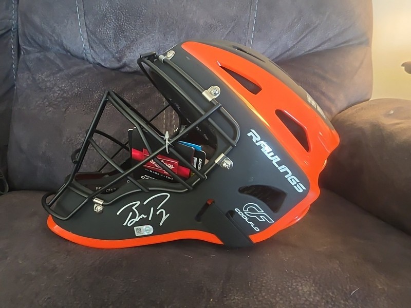 Buster Posey Rawlings Authentic Catchers Mask Signed Autographed -SF Giants- MLB