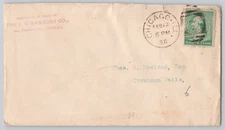 Chicago, Illinois — Un, J.B. Sanborn, Dearborn St., 2¢ stamp — Postal History