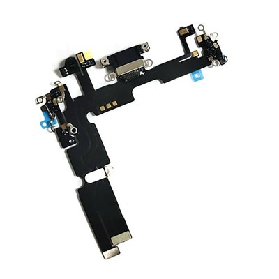 Black OEM Charging Port Dock Mic Flex Repairing Accessories For iphone 14 Plus