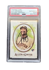 2017 Allen & Ginter Alex Bregman Signed Rookie Card #205 Houston Astros PSA COA. rookie card picture