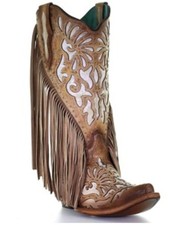 Corral Women's Embroidery and Studs Western Boot - Snip Toe - C3766 5 M