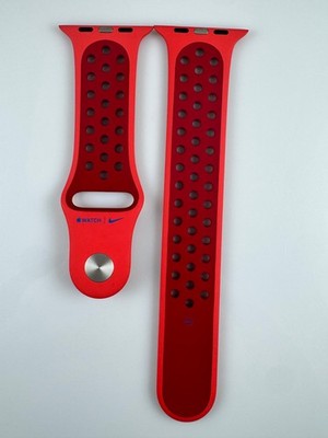 Original Apple Watch Nike Sport Band 44 45MM 46MM 49MM Bright Crimson/Gym Red ML