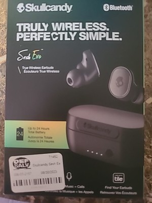 SKULLCANDY Sesh Evo True Wireless Headphones 24 Hrs battery-Water resistant NIB 