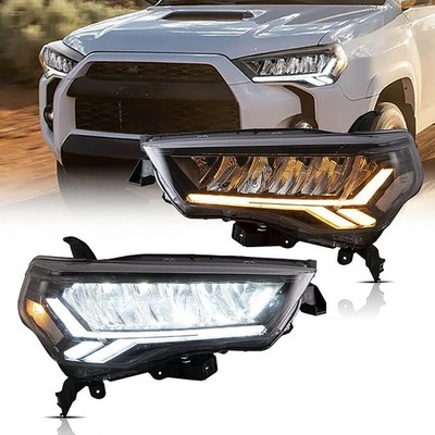 VLAND LED Headlights Reflector w/Animation For 2014-23 Toyota 4Runner Frontlamps