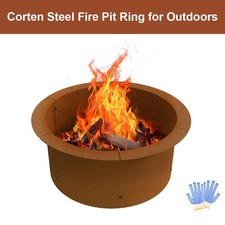 Outdoor Fire Pit Ring Outer 27.5 Round Fire P...