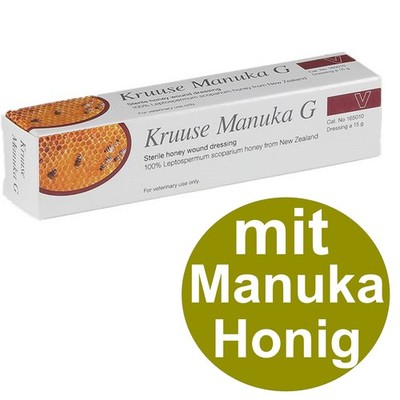 Kruuse Manuka G Honig Wundsalbe 15g Gel Wundheilung Hund & Katze (745 EUR/kg)