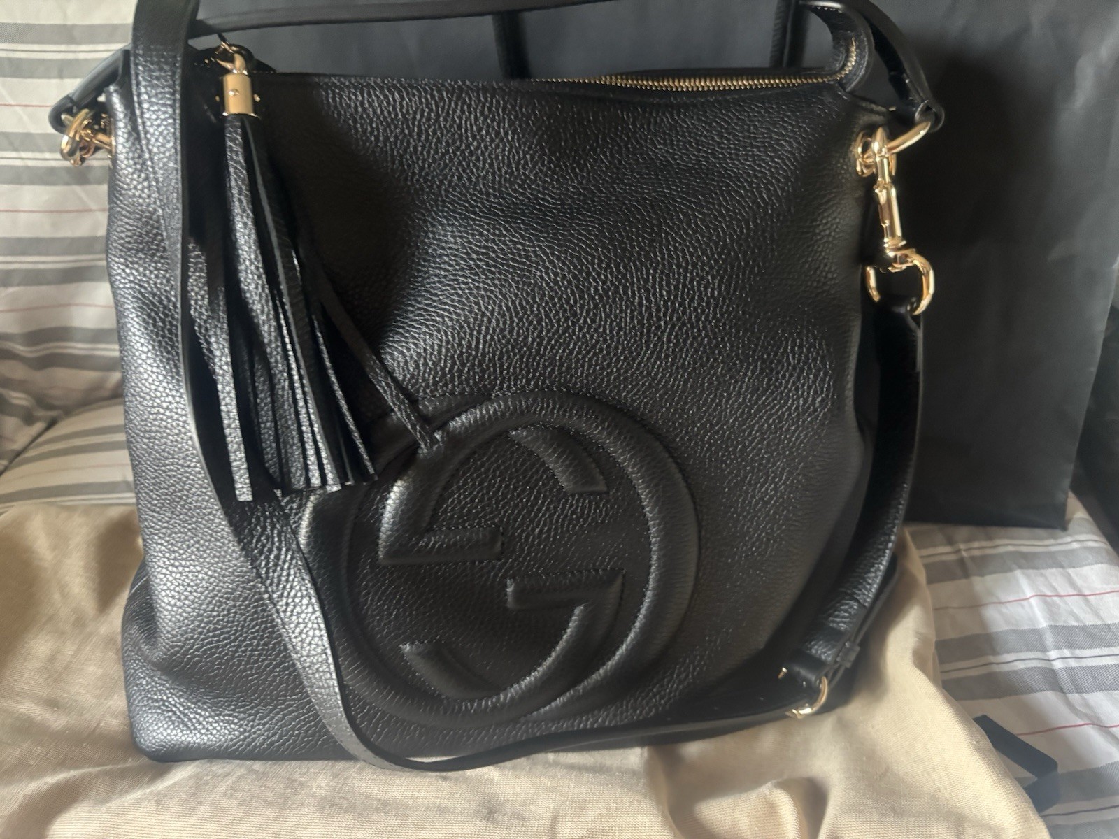 Borsa Gucci a Mano e In Spalla Soho Nera Pelle Celliarius Mod 536194