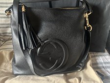 Borsa Gucci a Mano e In Spalla Soho  Nera Pelle Celliarius  Mod 536194