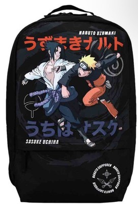 Bioworld Naruto Anime Cartoon Naruto & Sasuke Character Tech Backpack