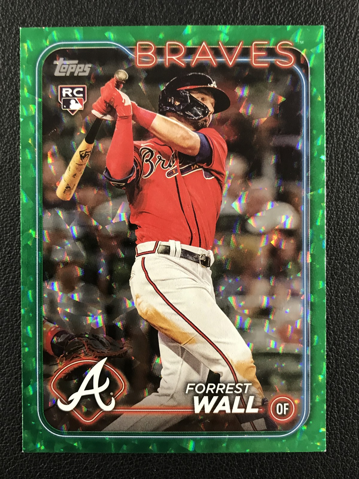 2024 Topps #391 Forrest Wall Rookie Atlanta Braves Green Crackle Foil /499