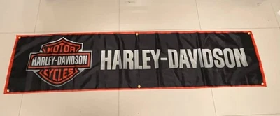Harley Davidson Motorcycles fans Banner 2x8ft Garage Wall Art & Outdoor workshop