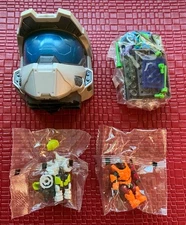 Mega Construx Halo Fiesta Party Gray Spartan Helmet With Figures