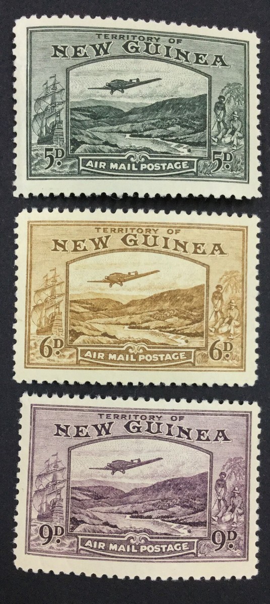 MOMEN: PAPUA NEW GUINEA SG #218-220 1939 MINT OG NH £104++ LOT